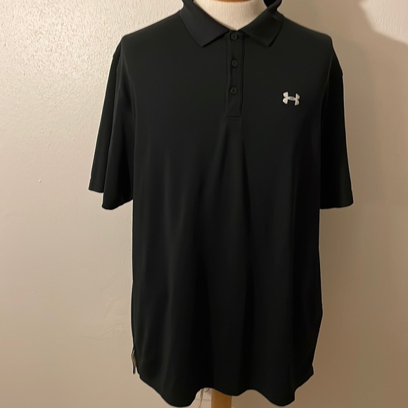 UNDER ARMOUR Men's Short Sleeve Loose Fit Heat Gear Polo Shirt size 2XL EUC - Picture 2 of 13